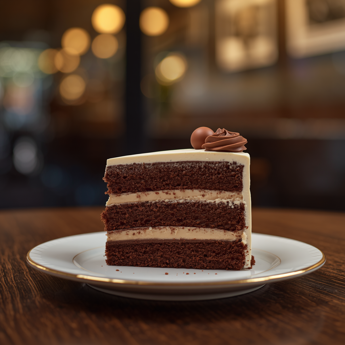 Chocolate cake slice
