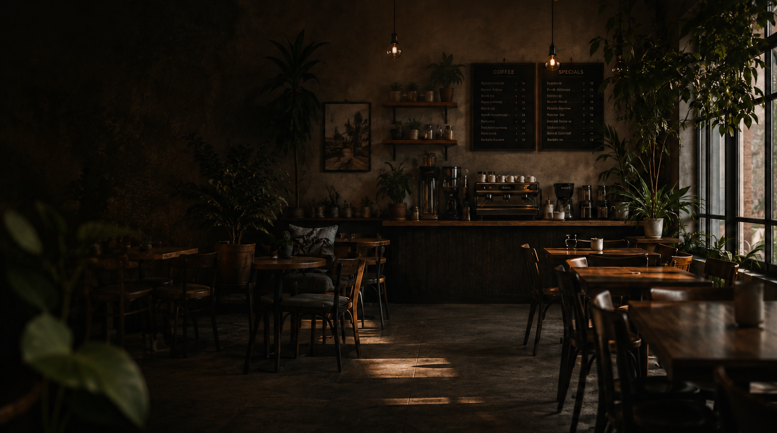 a coffee shop interior